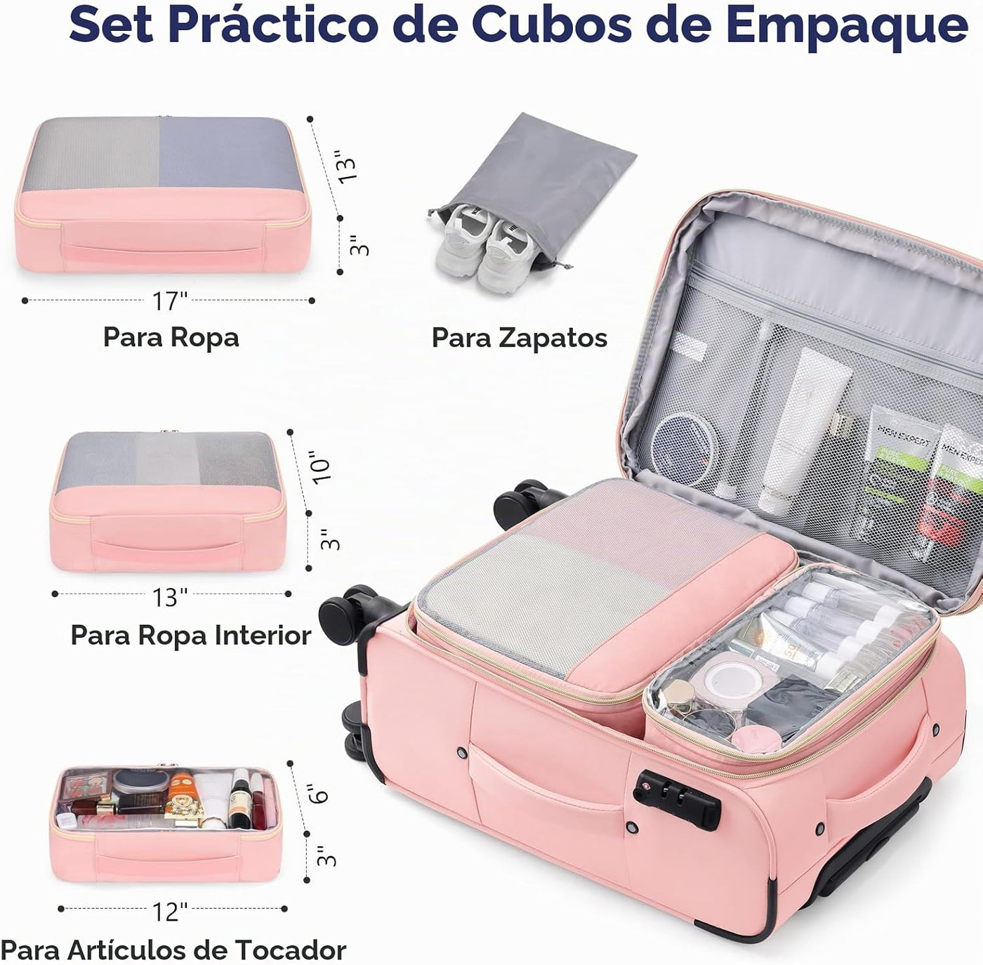 Softside - Maleta de mano expandible con apertura superior de 20 pu...