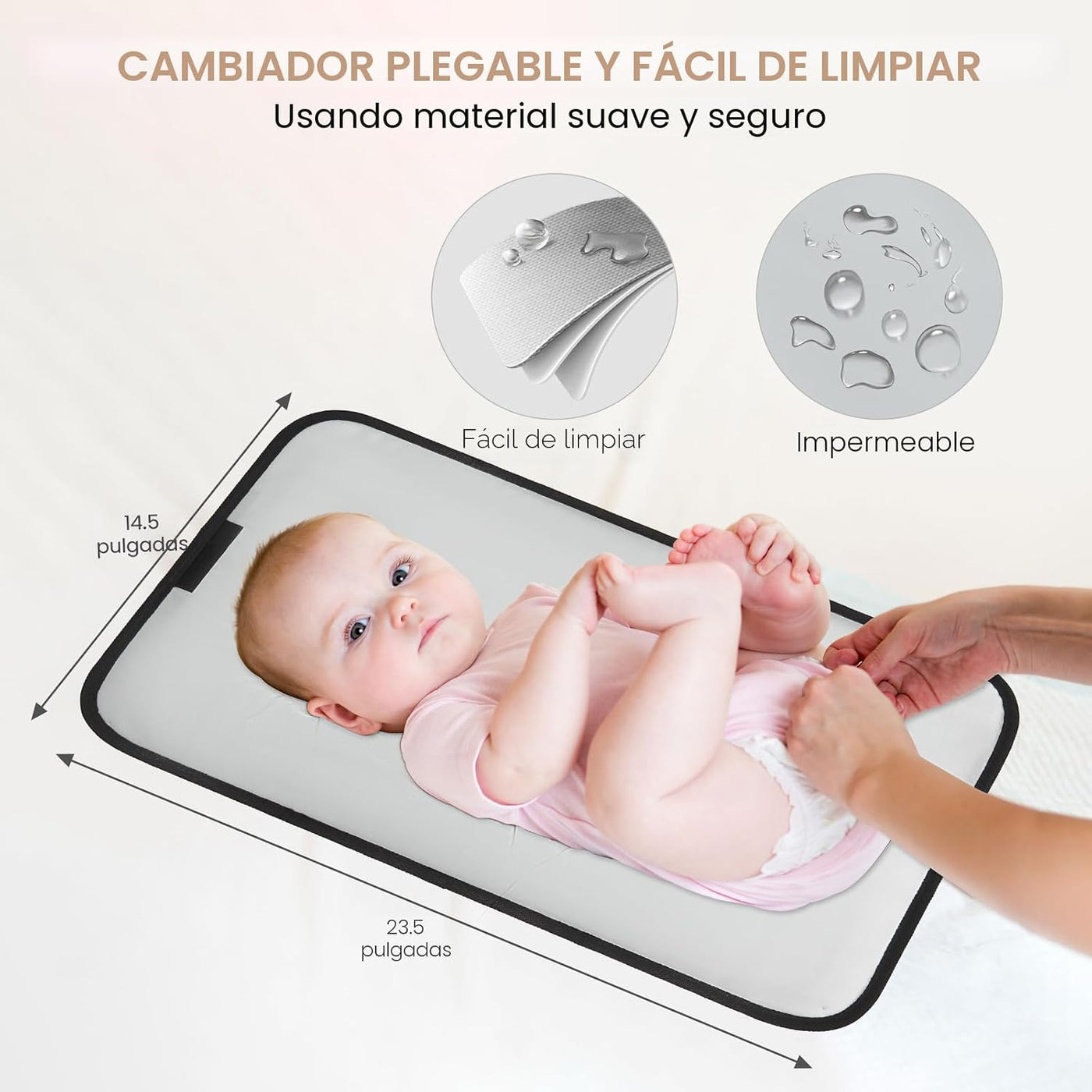 LOVEVOOK Mochila para Pañales, Bolsa de Bebé con Cambiador, Mochila...
