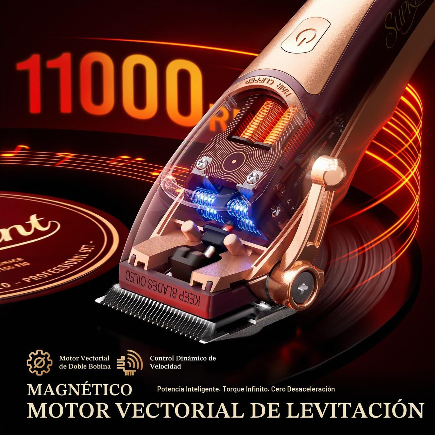 SUPRENT Cortapelos profesionales para peluquero: kit de corte de ca...