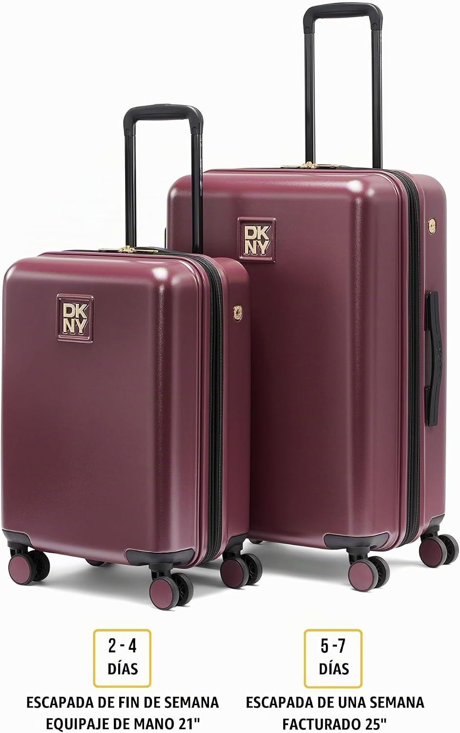 DKNY Amazon Exclusive On the Go - Maleta de mano rígida de 21 pulga...