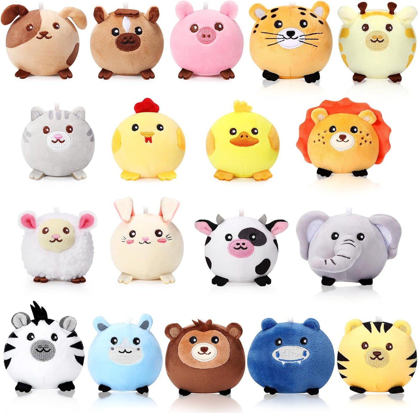 Halloscume Juego de 18 llaveros de peluche a granel, 3.15 pulgadas...