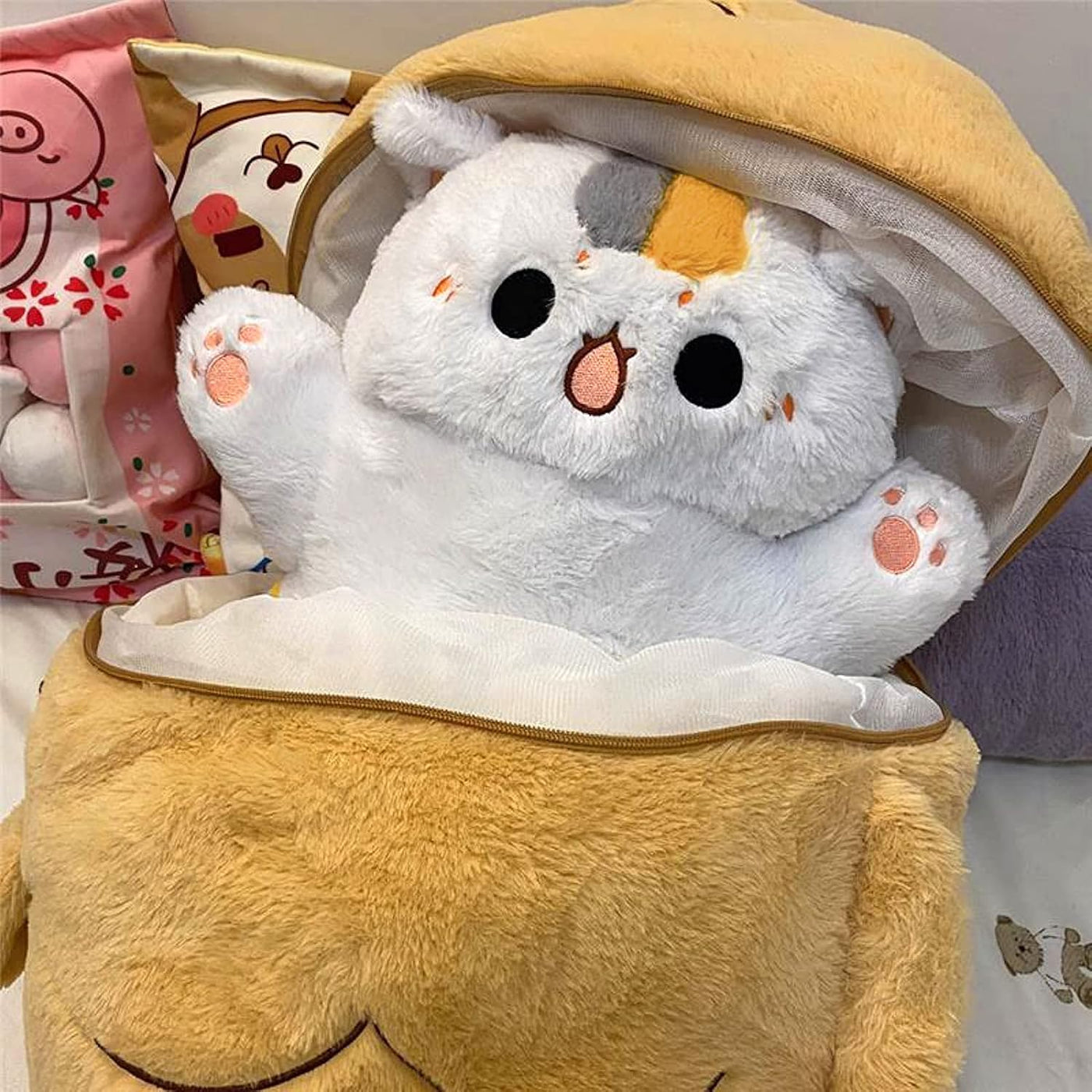 Ditucu Almohada de peluche de gato Taiyaki de 15.7 pulgadas, lindo...