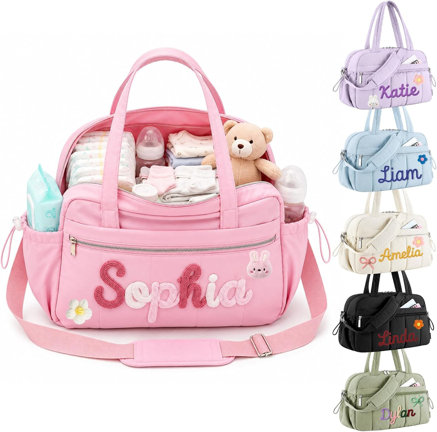 Bolso de pañales personalizado Tote Bolsas de hospital grandes con...