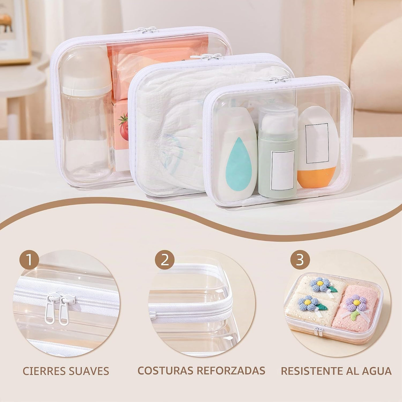 WELPIRT Bolsas organizadoras de bolsas de pañales de cáscara dura |...