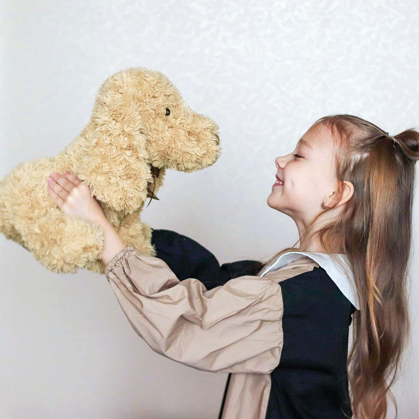 WEIGEDU Poodle Puppy Goldendoodle - Animal de peluche, dorado, 11.8...