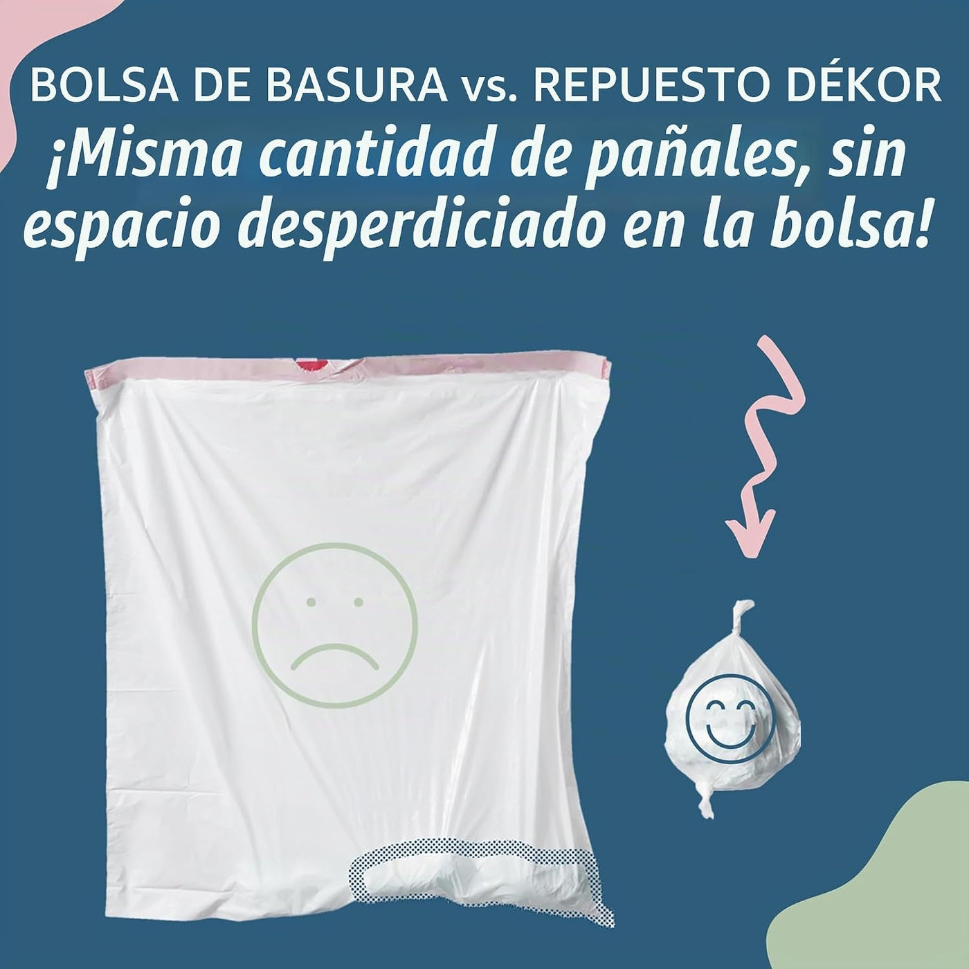 Recargas de cubo de pañales Diaper Dekor Plus | 2 unidades | Sistem...