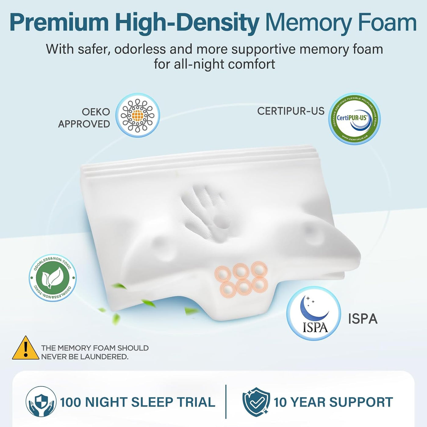 Almohada cervical eficaz para aliviar el dolor para dormir, almohad...