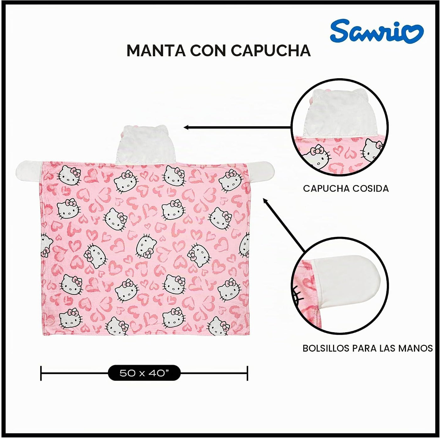 Northwest Manta con capucha de personajes, acogedora y ligera, 40 x...