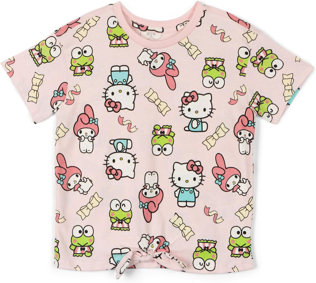 Hello Kitty Paquete de 3 camisetas de manga corta para niñas pequeñ...