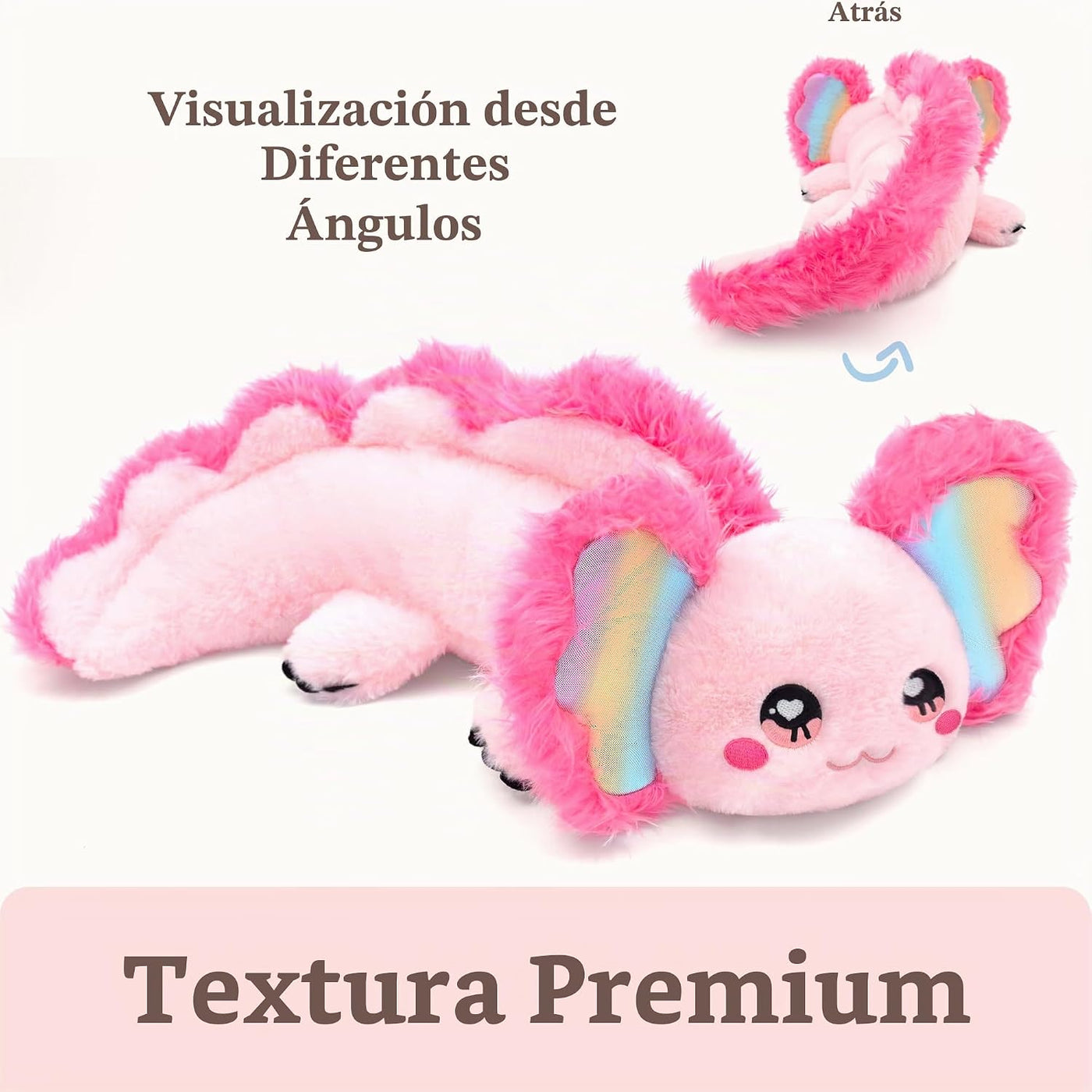 IKASA Peluche de Axolotl Grande, Animal de Peluche Suave Jumbo, 18&...