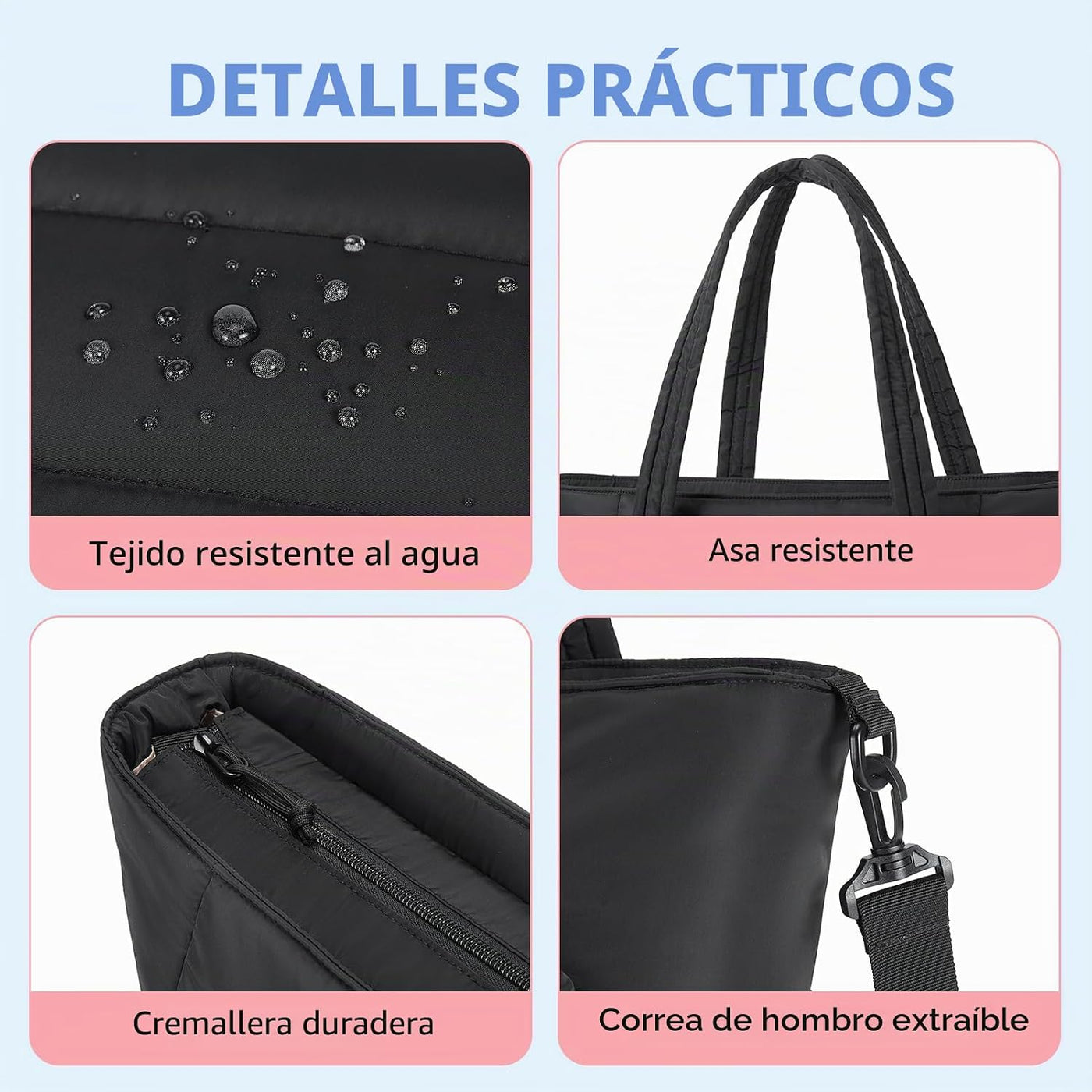 Mommore Bolso de pañales estilo tote con organizador de cochecito,...