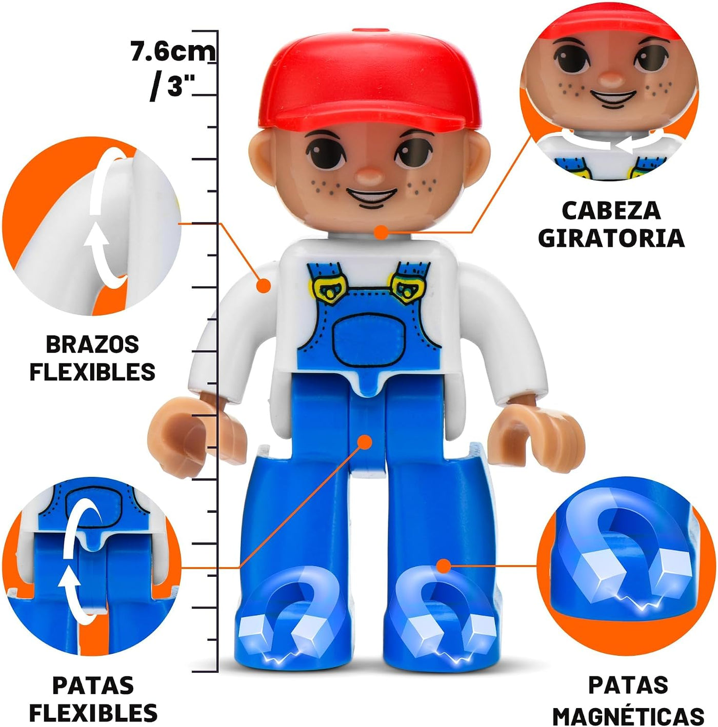 Playmags Figuras Magnéticas Grandes - Set de 15