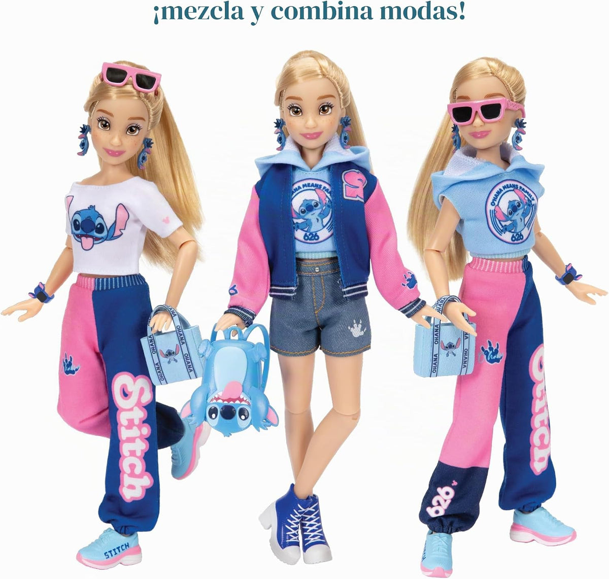 Disney ILY 4ever Muñecas de Moda de Stitch con Chaqueta Varsity de...