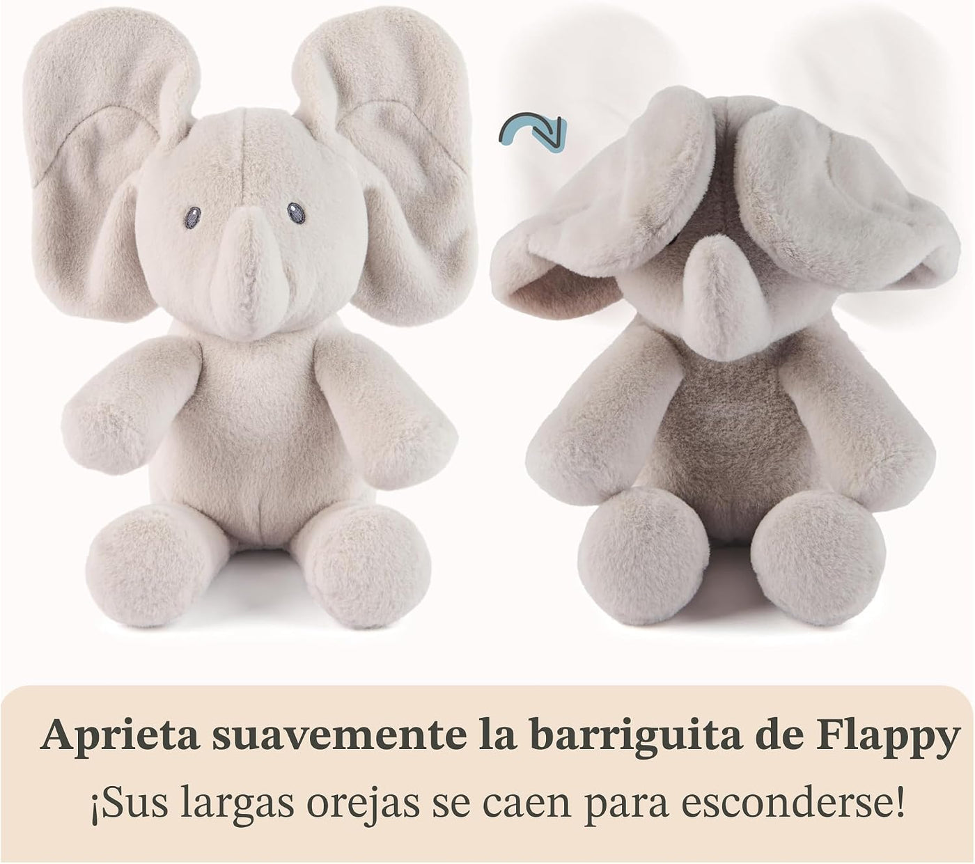 GUND - Elefante blando Peek-a-Boo Flappy para bebés, juguete de pel...