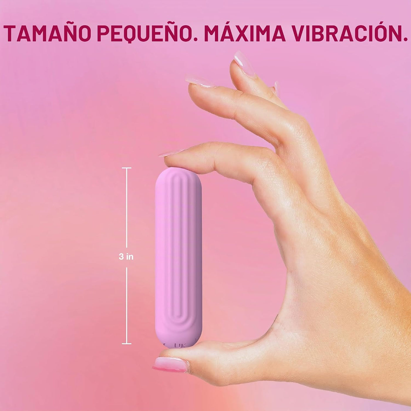 plusOne Vibrador bala para mujer - Mini vibrador de silicona, rosa...