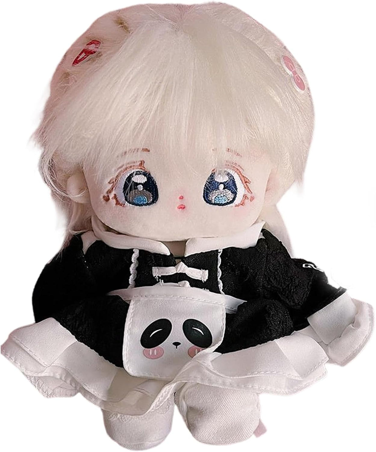 Ruyumei Peluche de anime de 7.9 in con ojos grandes, pelo blanco y...