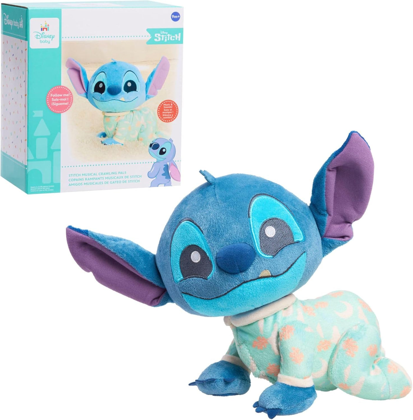 Disney Baby Musical Crawling and Talking Pals, Stitch, juguete de p...