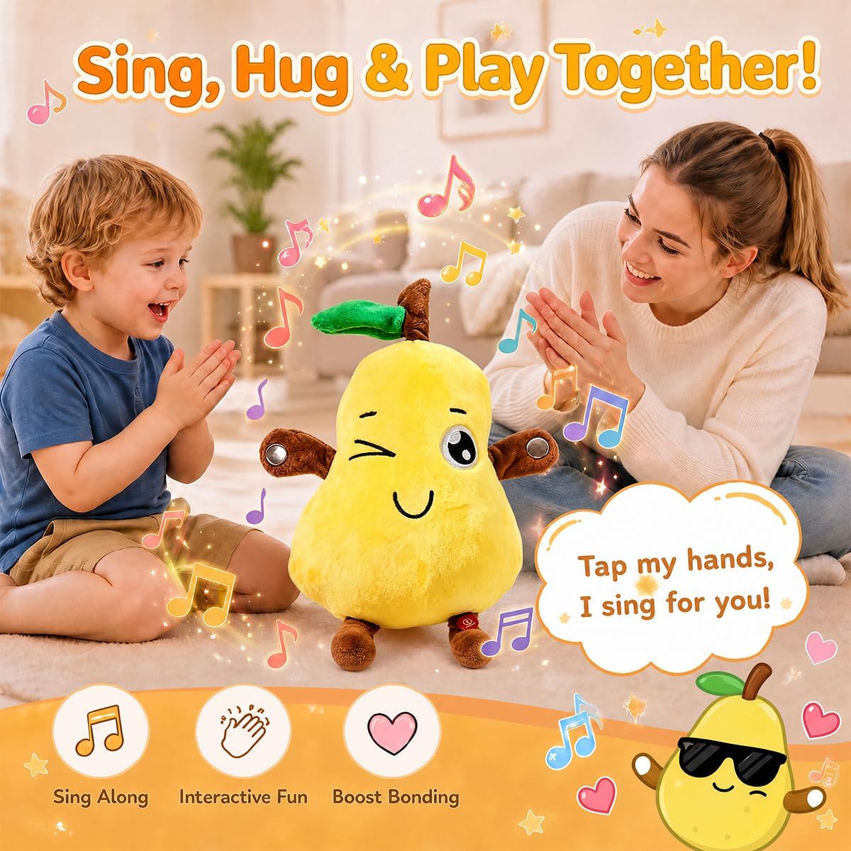 EASYFORALL Juguetes sensoriales musicales Juguete de peluche musica...