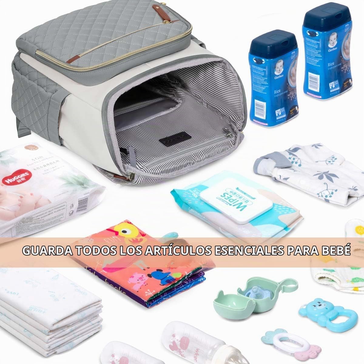 LOVEVOOK Mochila para Pañales de Gran Capacidad con Cambiador Portá...