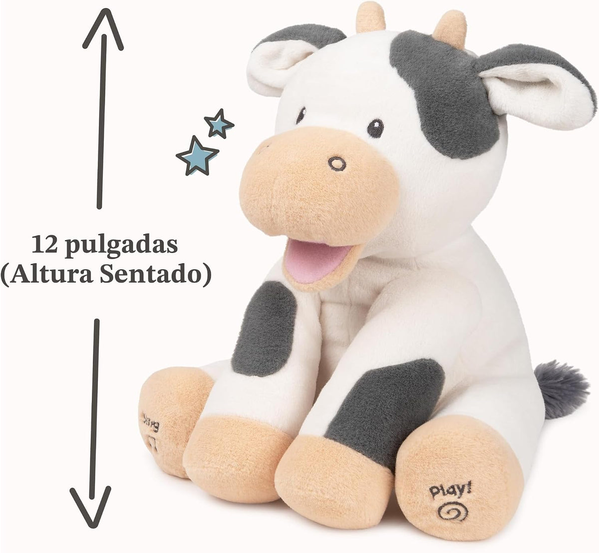 GUND Baby Buttermilk Cow Juguete musical interactivo animado de 12...