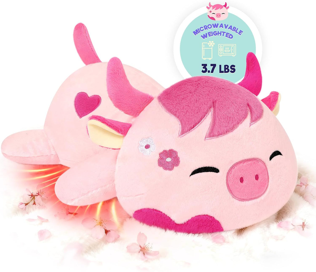 Onsoyours Animales de peluche originales de vaca Sakura con peso y...