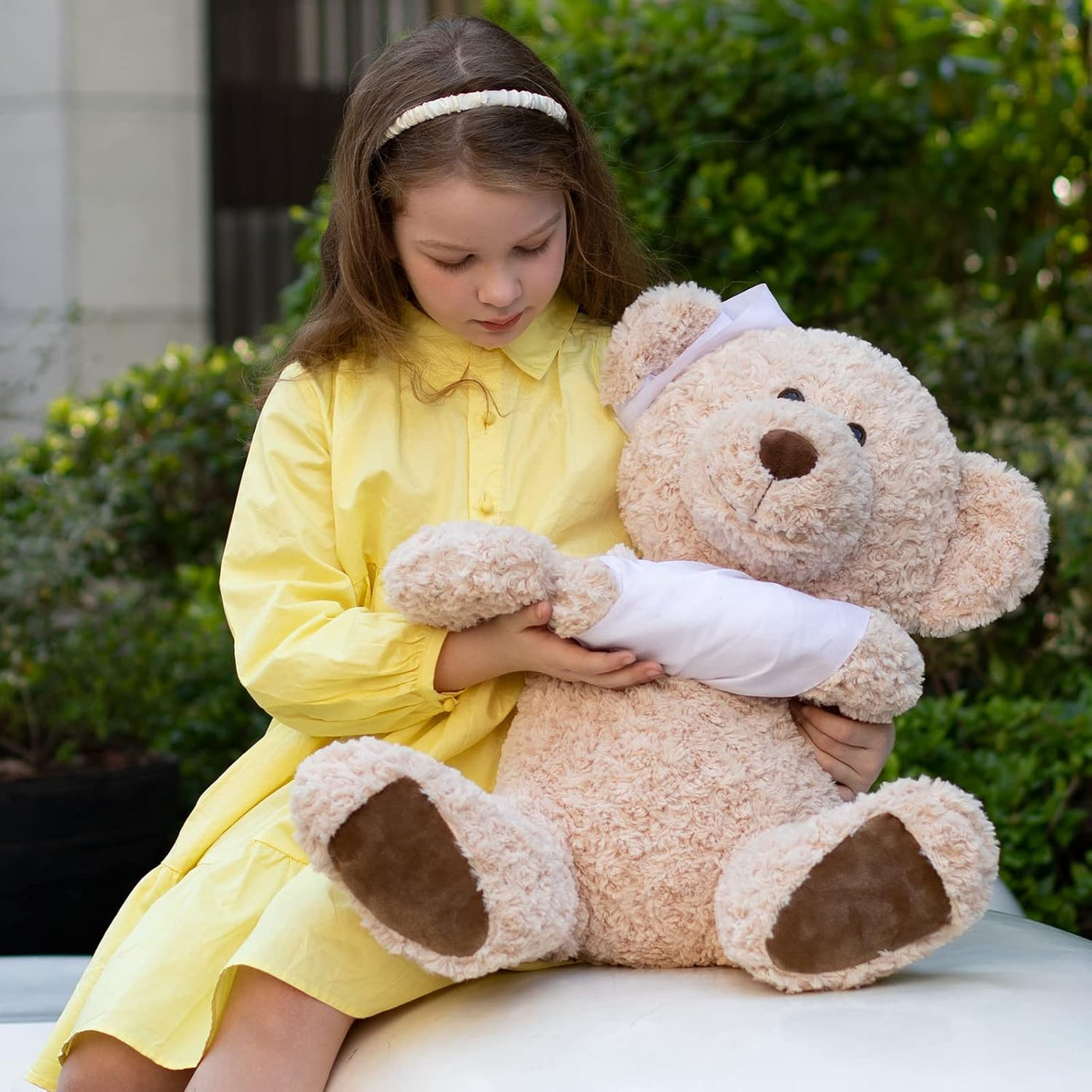 Muiteiur Oso de peluche Get Well Soon de 25.6 pulgadas, regalo de b...