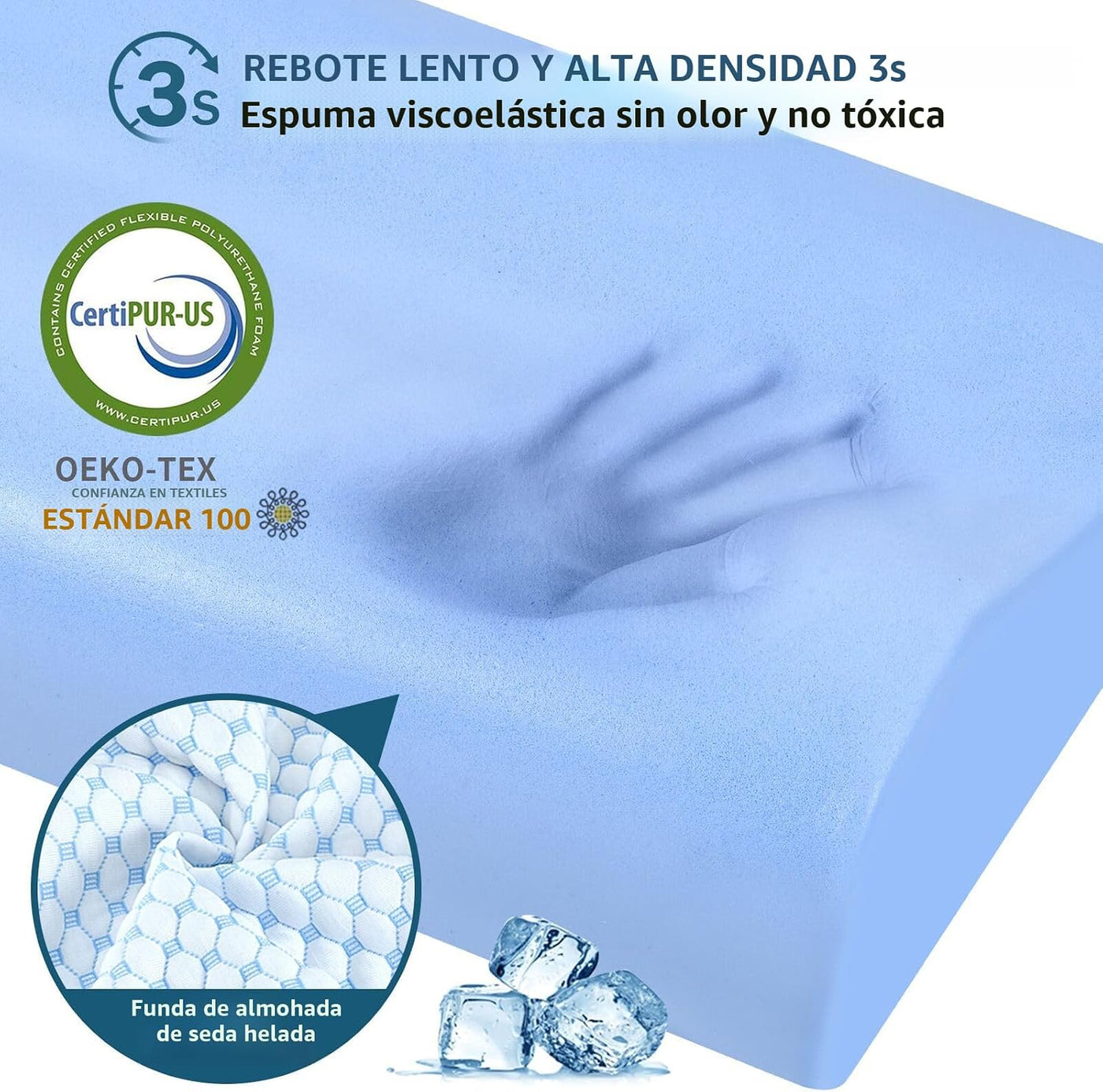 Almohada cervical para aliviar el dolor de cuello, almohadas de esp...