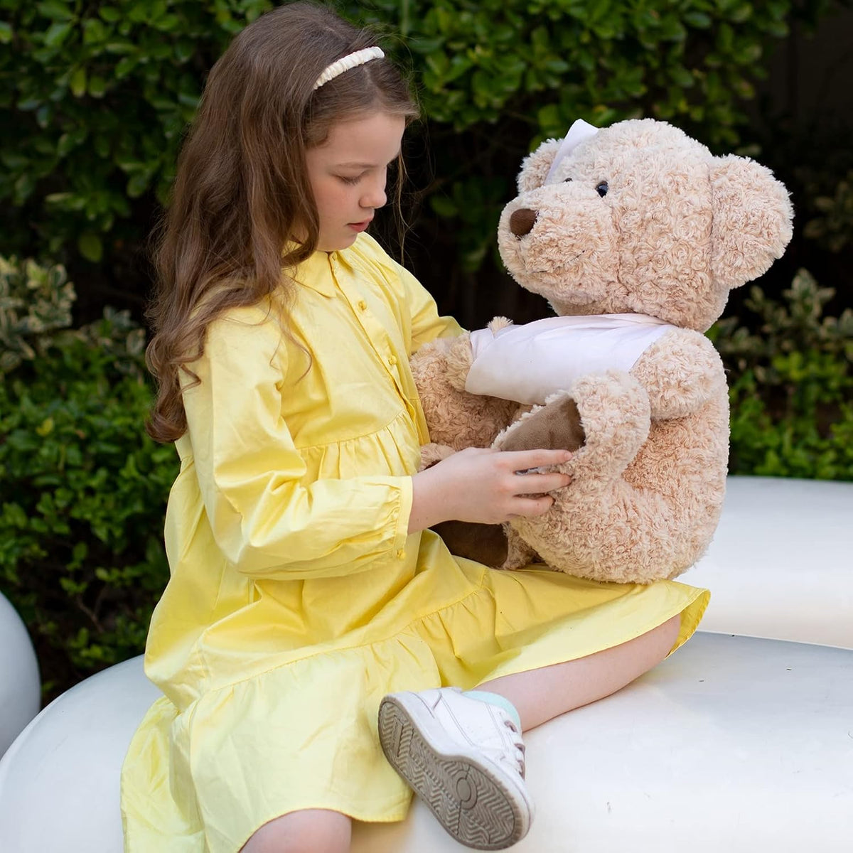 Muiteiur Oso de peluche Get Well Soon de 25.6 pulgadas, regalo de b...
