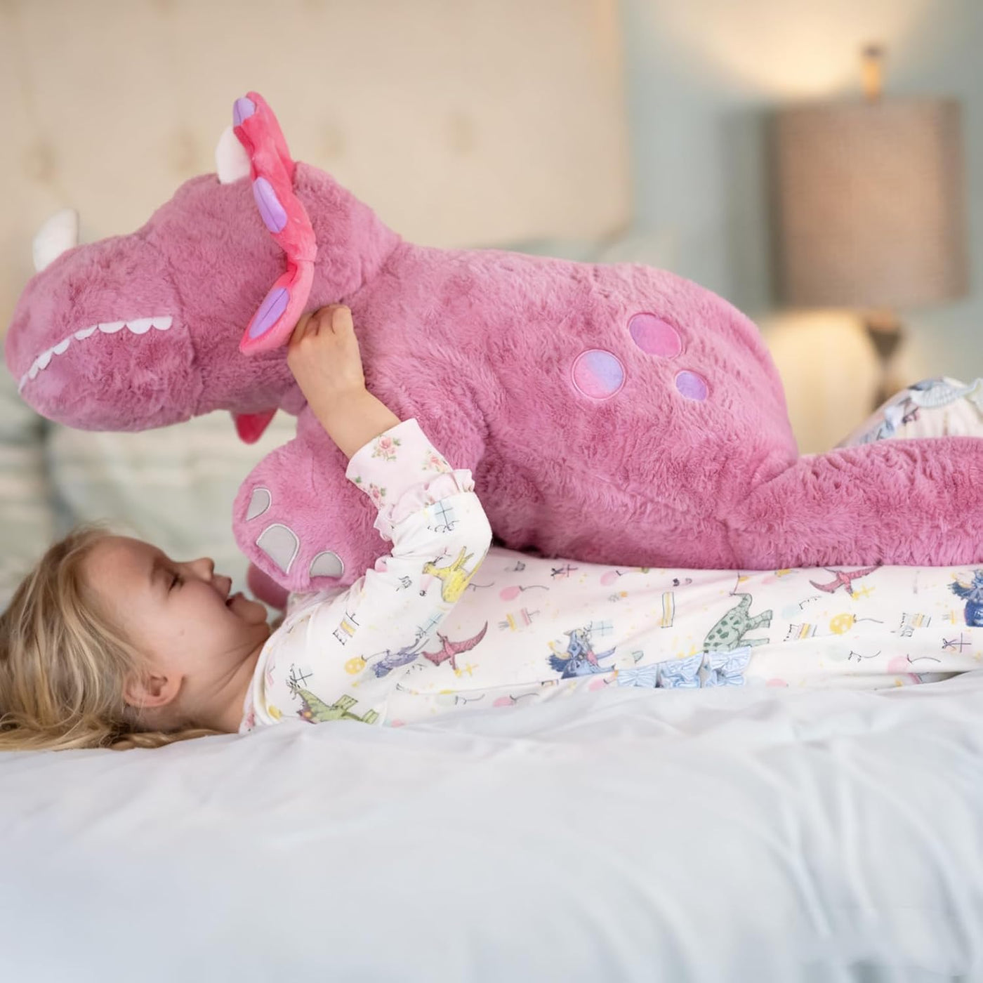 Tezituor Animales de peluche de dinosaurio de 5 libras, abrazando 3...