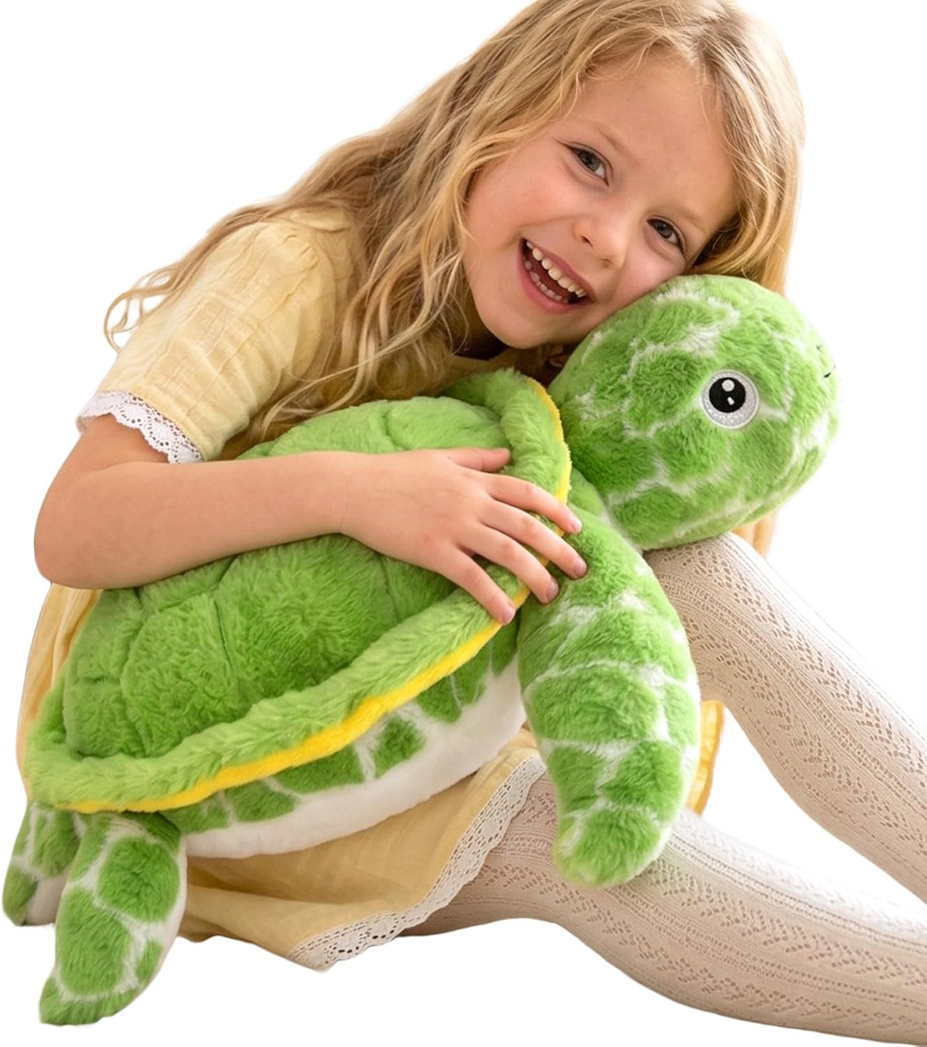 IKASA Juguete de peluche de tortuga marina gigante, juguetes suaves...