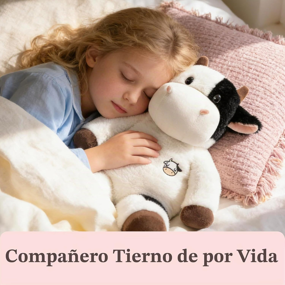 IKASA Juguete de peluche de vaca grande, 18 pulgadas, juguetes espo...