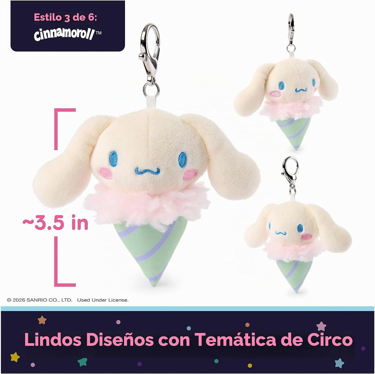 GUND Hello Kitty & Friends Peluche de circo sorpresa de 3 pulgadas...
