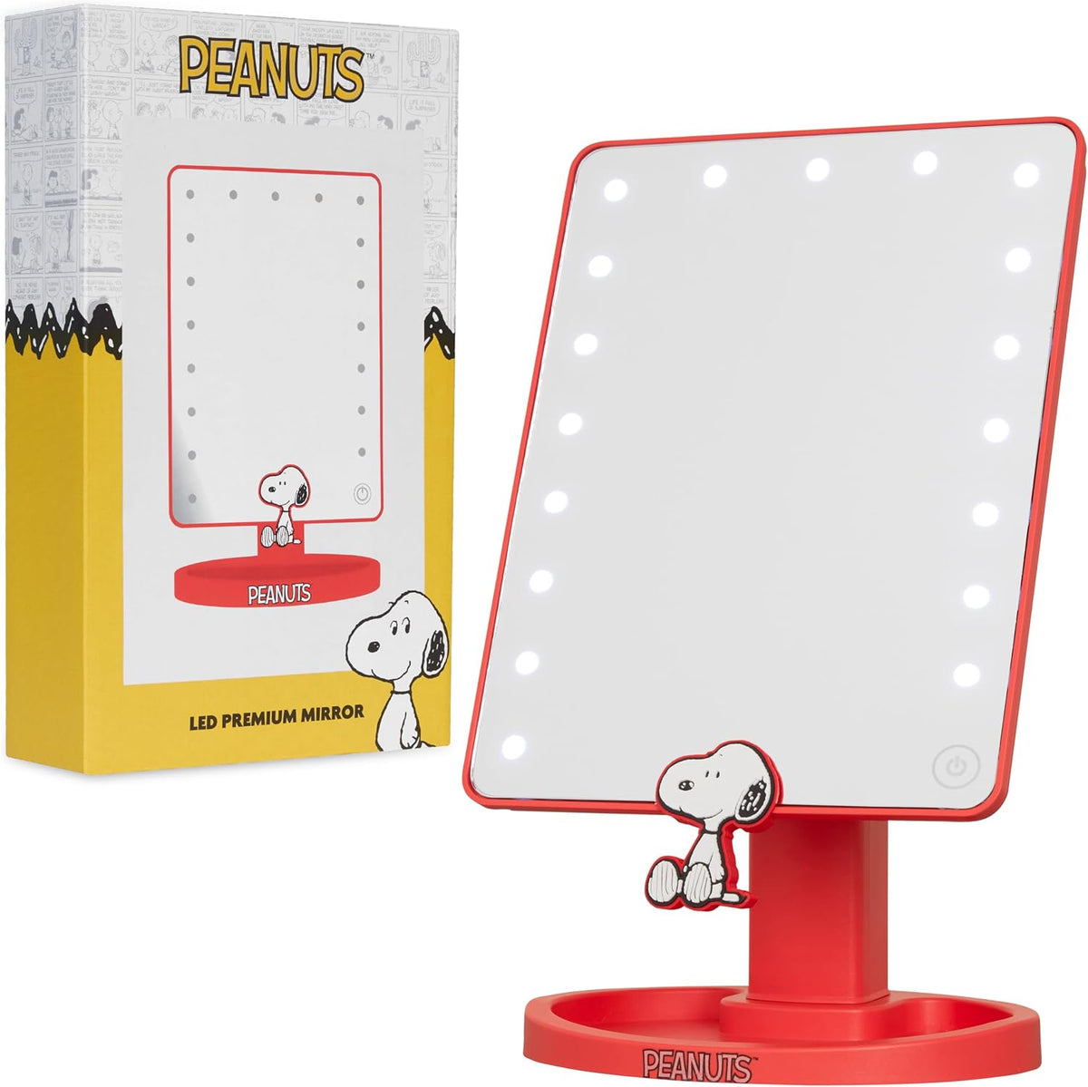 Get Trend Peanuts Snoopy - Espejo de maquillaje para niñas con luce...