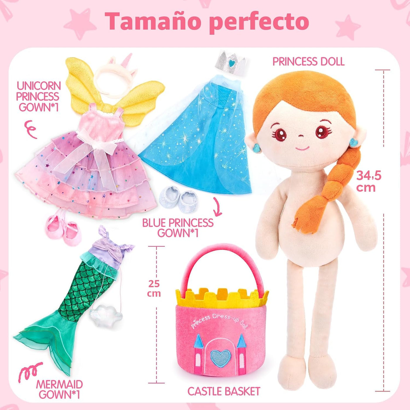 hahaland Juego de muñecas de disfraces \u2013 Juguetes de princesa...