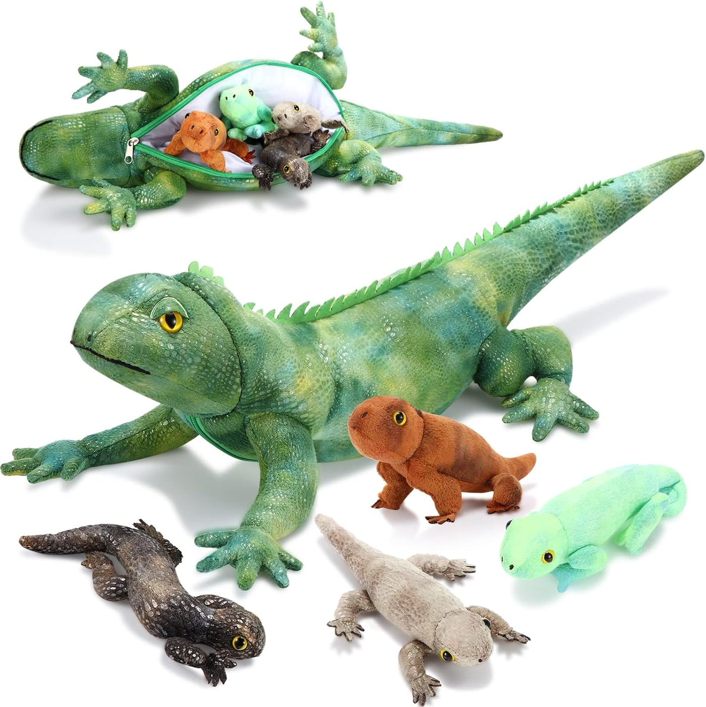 HyDren Juguete de peluche de lagarto de 26 pulgadas de Iguana de pe...