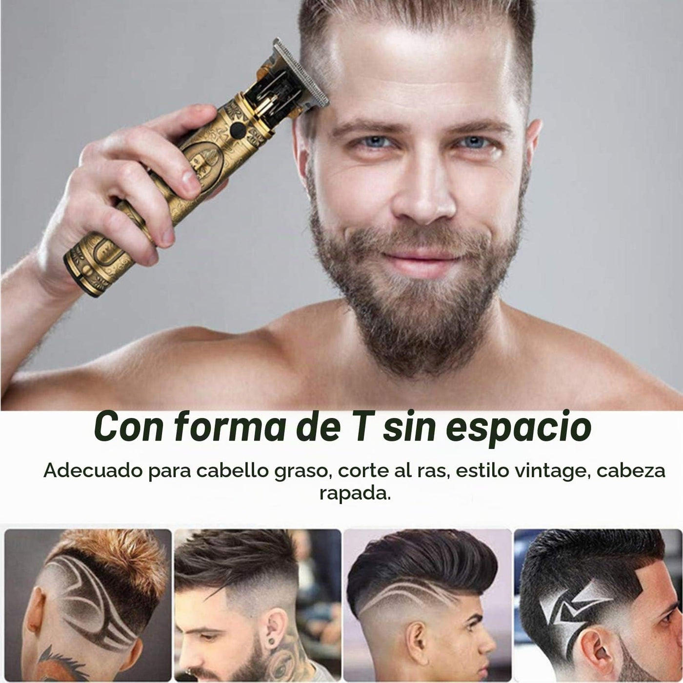 RESUXI Cortadora de pelo inalámbrica para hombres, cortadora de pel...