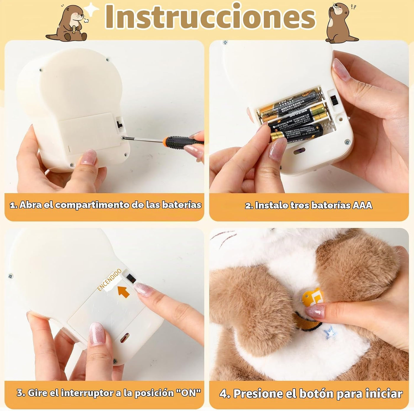 LLUKEME Baby Comfort Nutria Respirando Animal de peluche | Buddy-Fu...