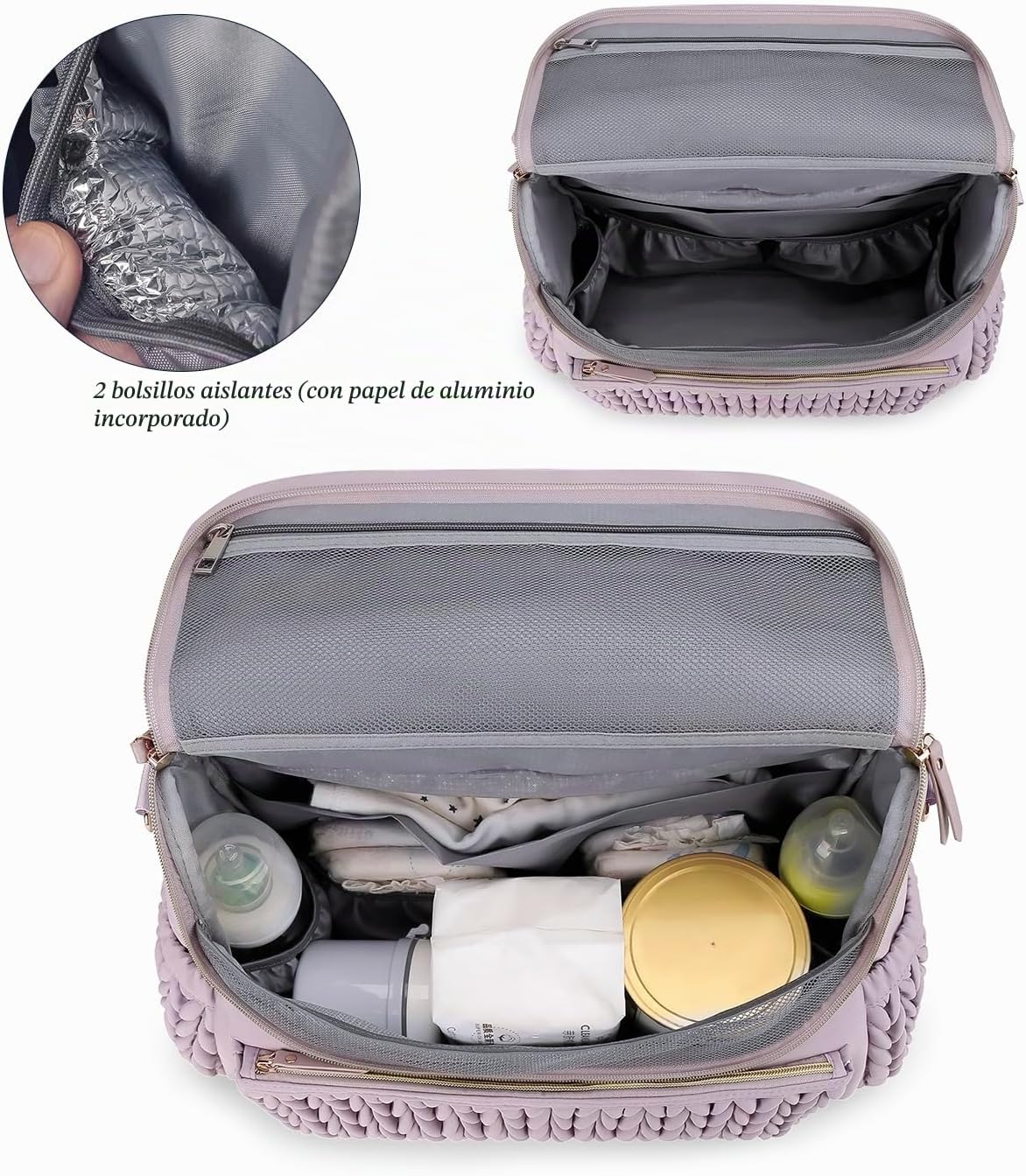 Lmbabter Bolsa para pañales, mochila de mensajero, mochila de viaje...