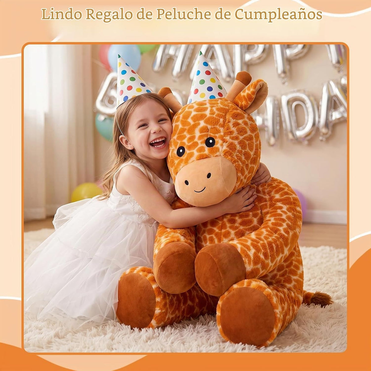 SQEQE Peluche de jirafa grande de 39 pulgadas, jirafa de peluche gi...