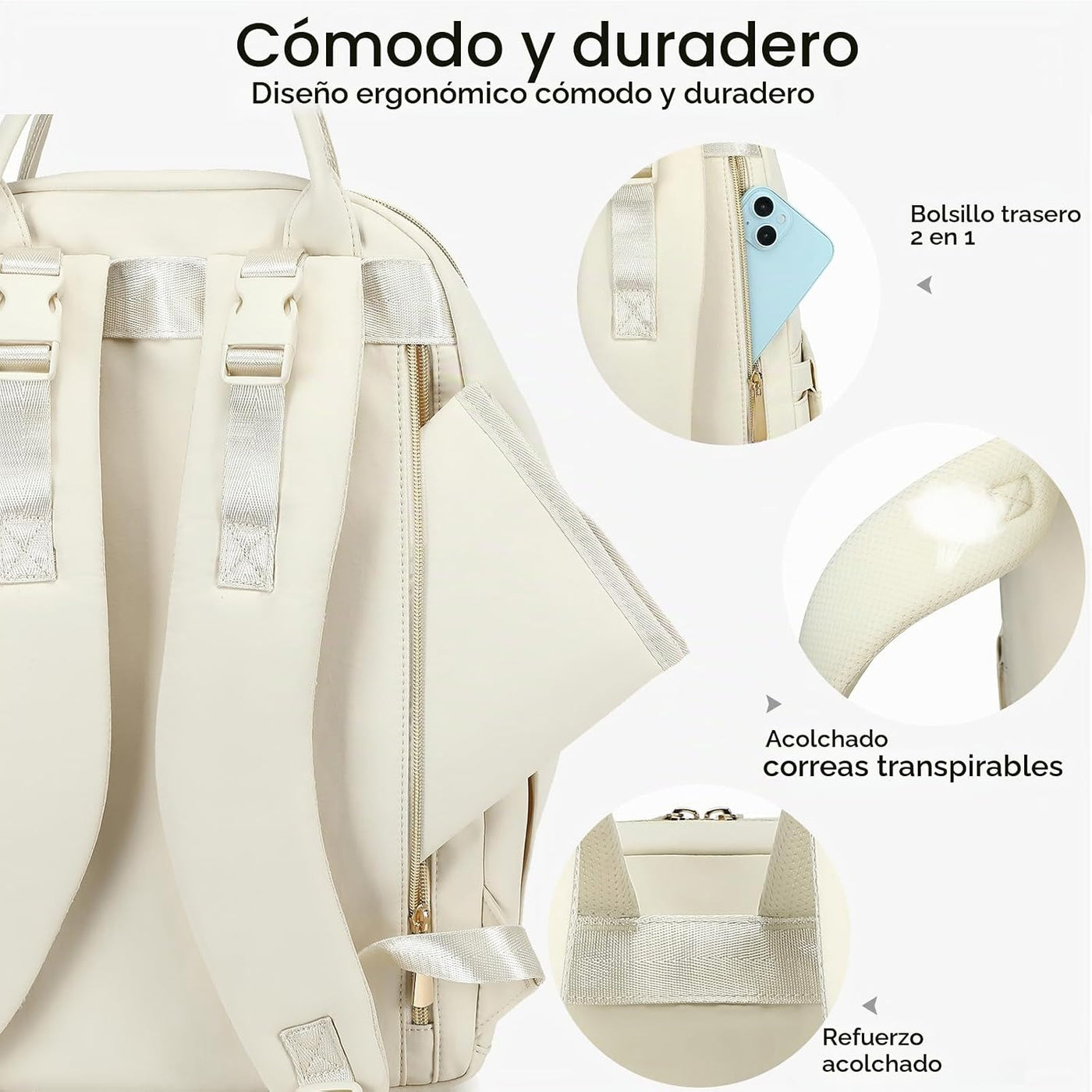 Mochila para pañales, grande, multifuncional, para niños, niñas y b...