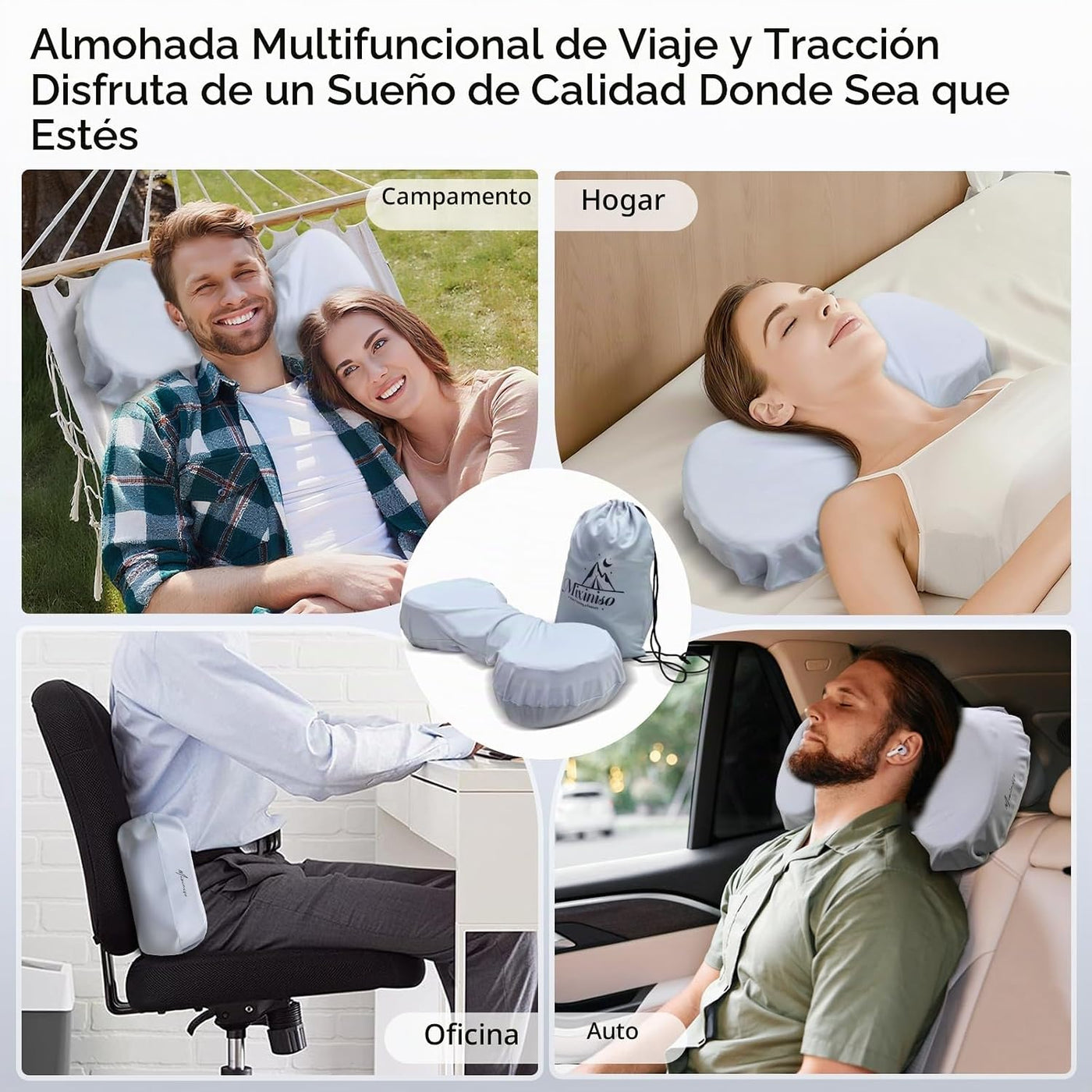 Mixiniso Almohadas cervicales para el cuello para aliviar la tensió...