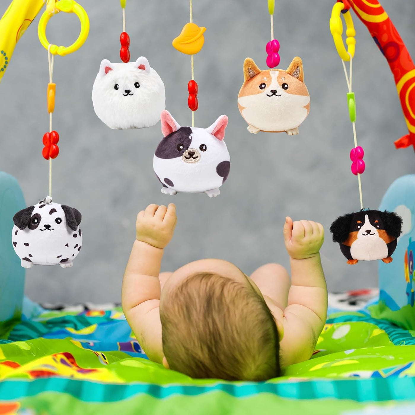 Libima 9 piezas de mini animales de peluche llaveros de 3.15 pulgad...