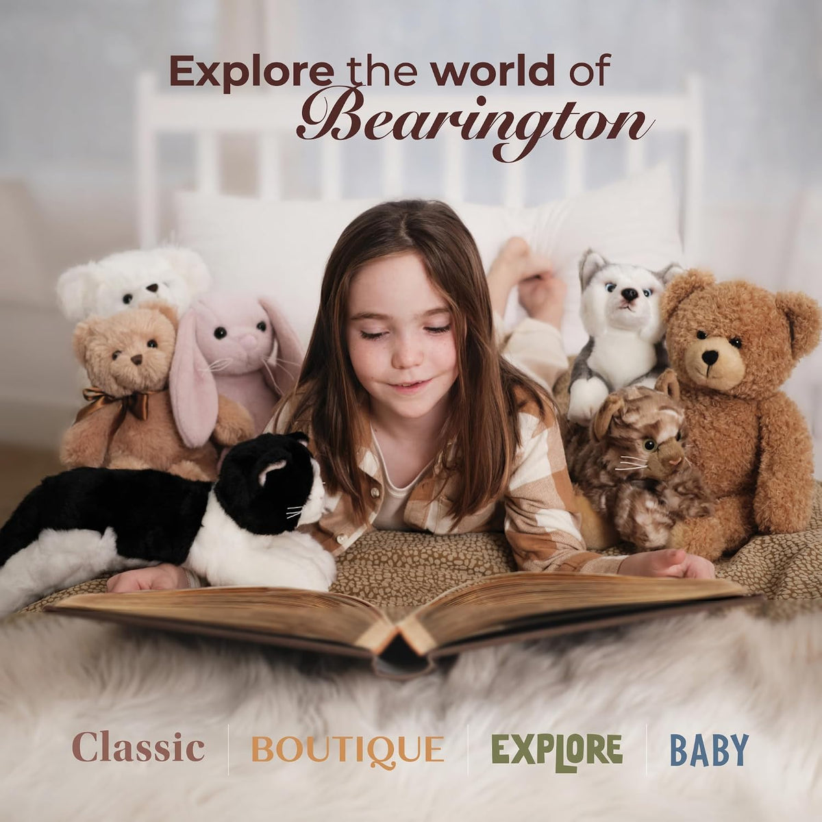 Bearington Collection Roary - León de peluche de 11 pulgadas, peluc...