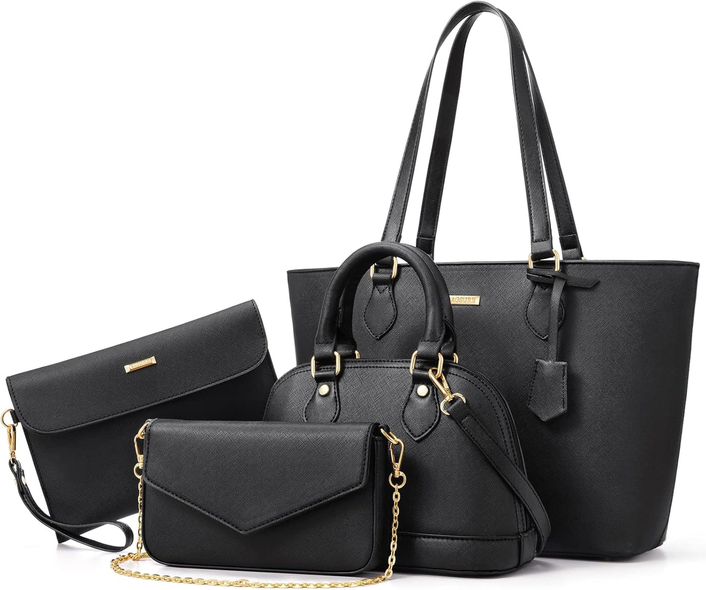 4 piezas de bolsos de moda para mujer, carteras, bolsos de hombro,...