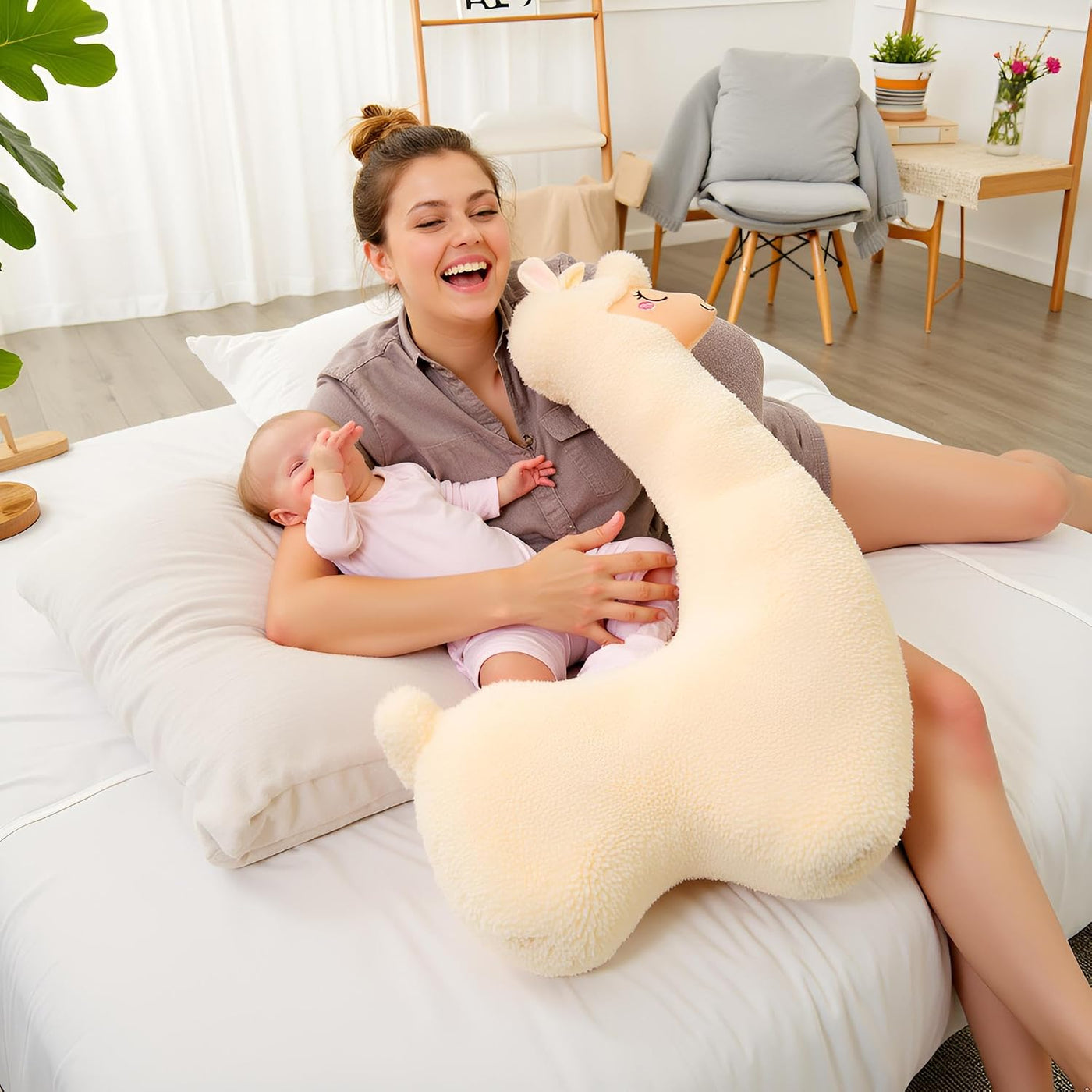 Ryttir Peluche de llama grande de 40 pulgadas, 15% Chubbier, almoha...