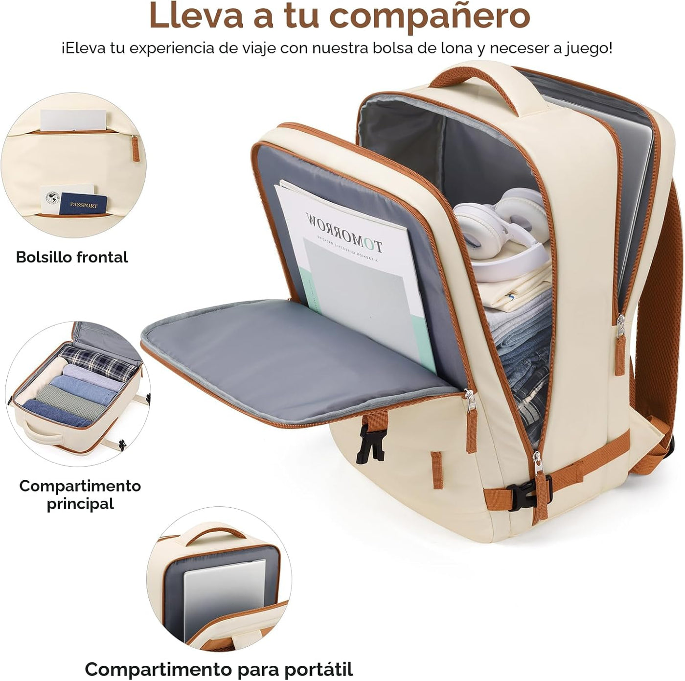 UKEIN Juego de equipaje con mochila, equipaje de mano rígido aproba...