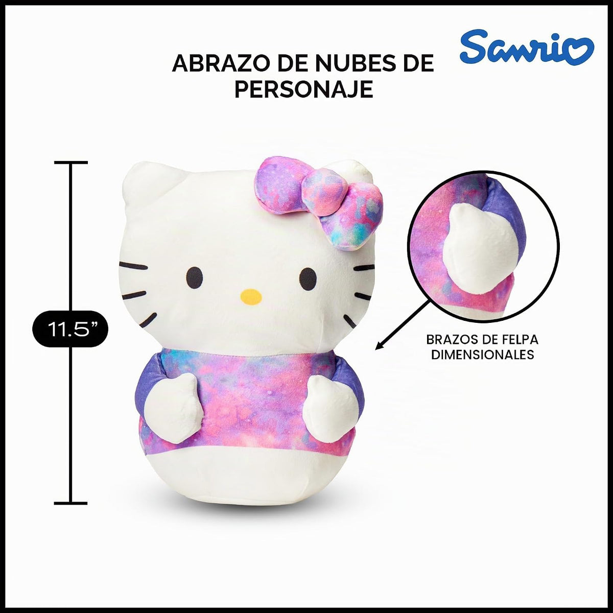 Sanrio Hello Kitty Cloud Hugger PiIlow, diseño de personaje de felp...