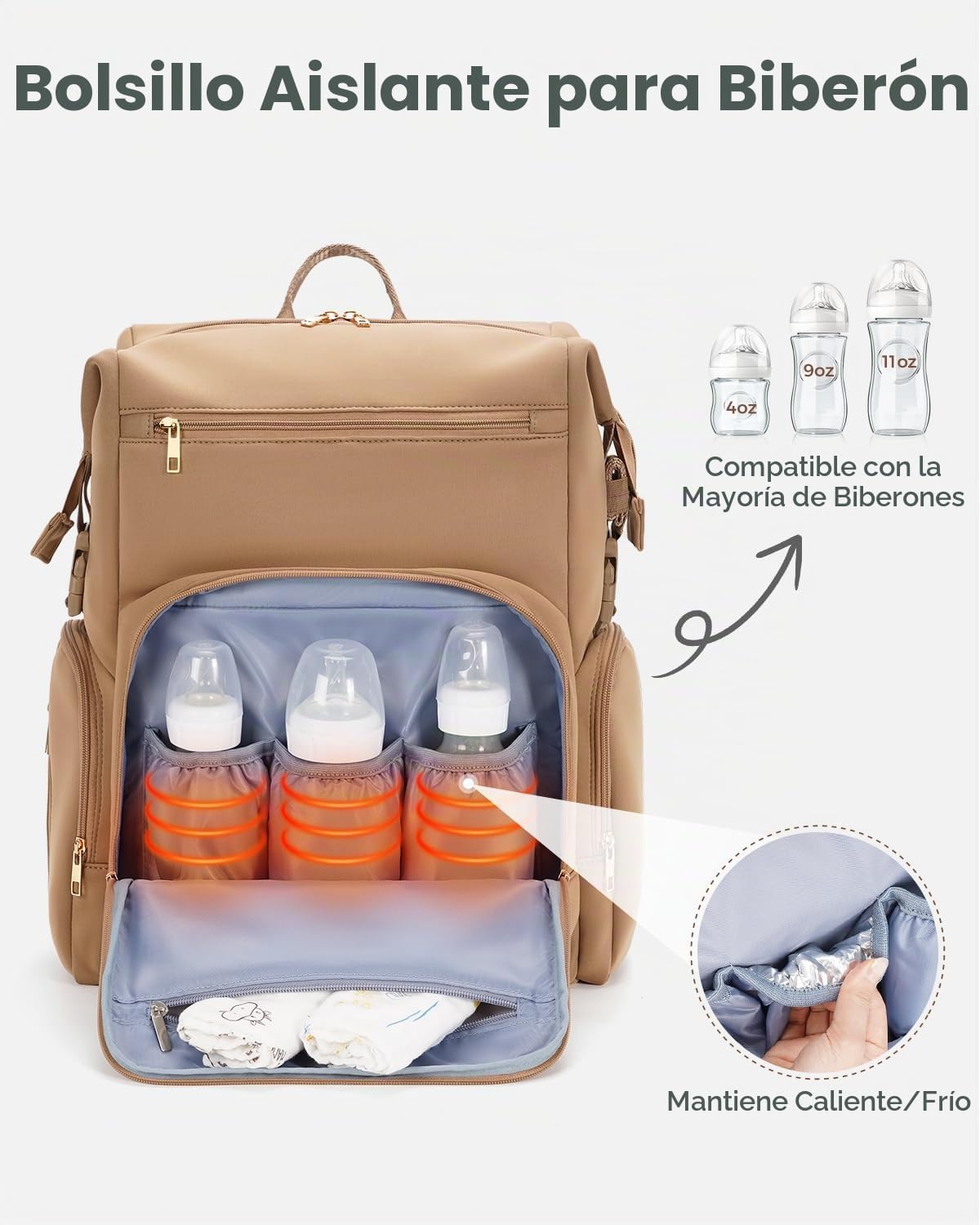 CEI-CEI Bolsas de pañales de neopreno con bolsillos aislados, bolsa...