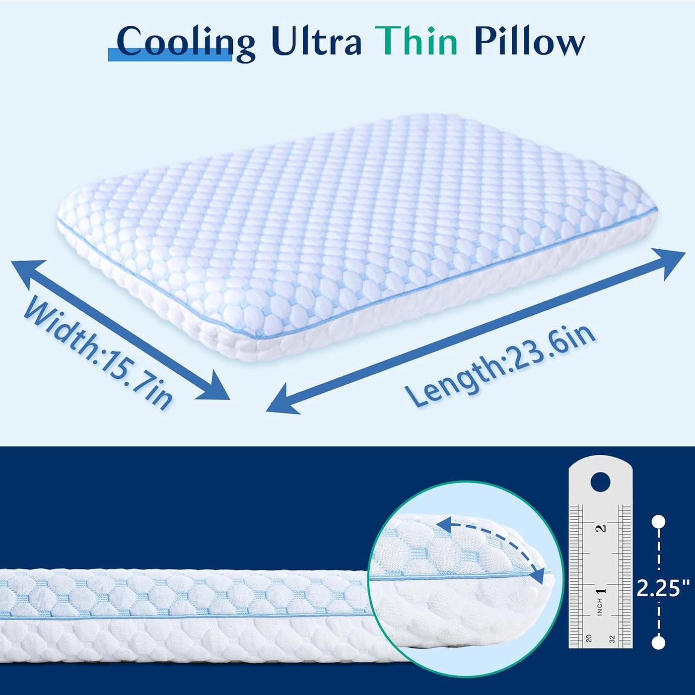 Iwacool Almohada para Dormir Boca Abajo para Personas que Duermen B...