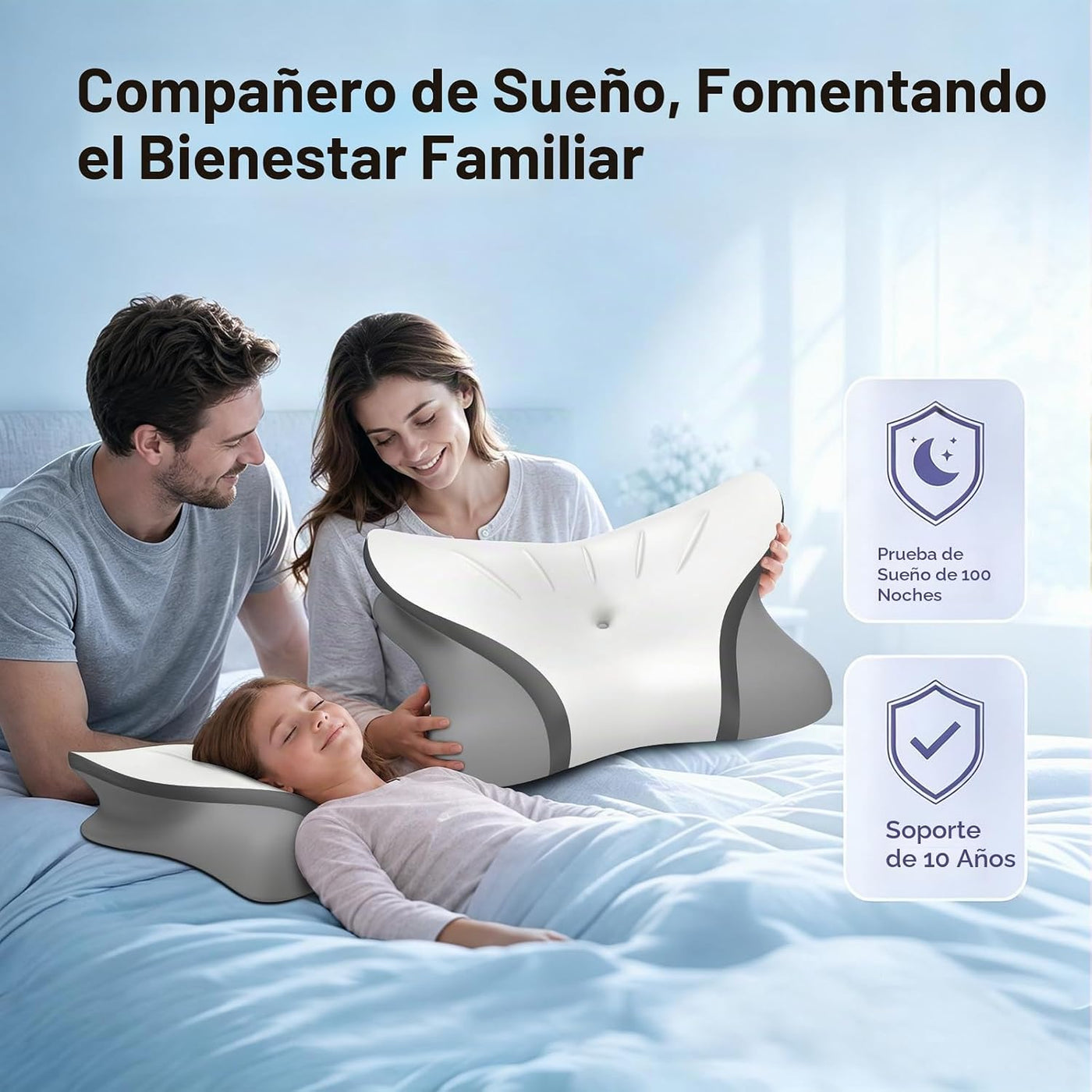 Almohada cervical para el cuello para aliviar el dolor, contorno er...